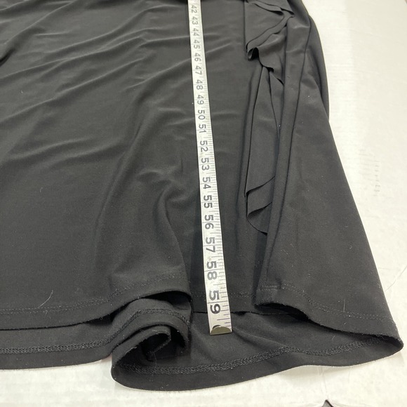 Lauren Ralph Lauren Dress Womens 8 Black Jersey Knit Maxi Sequin Clip Event Gala - Picture 8 of 10